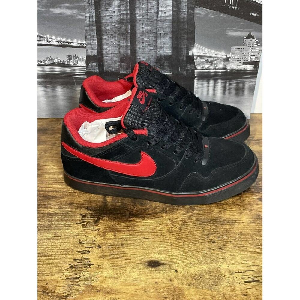 Nike SB Paul Rodriguez Sneakers Skate Shoes Black and Red Youth Kids Size 5.5 - Picture 6 of 9